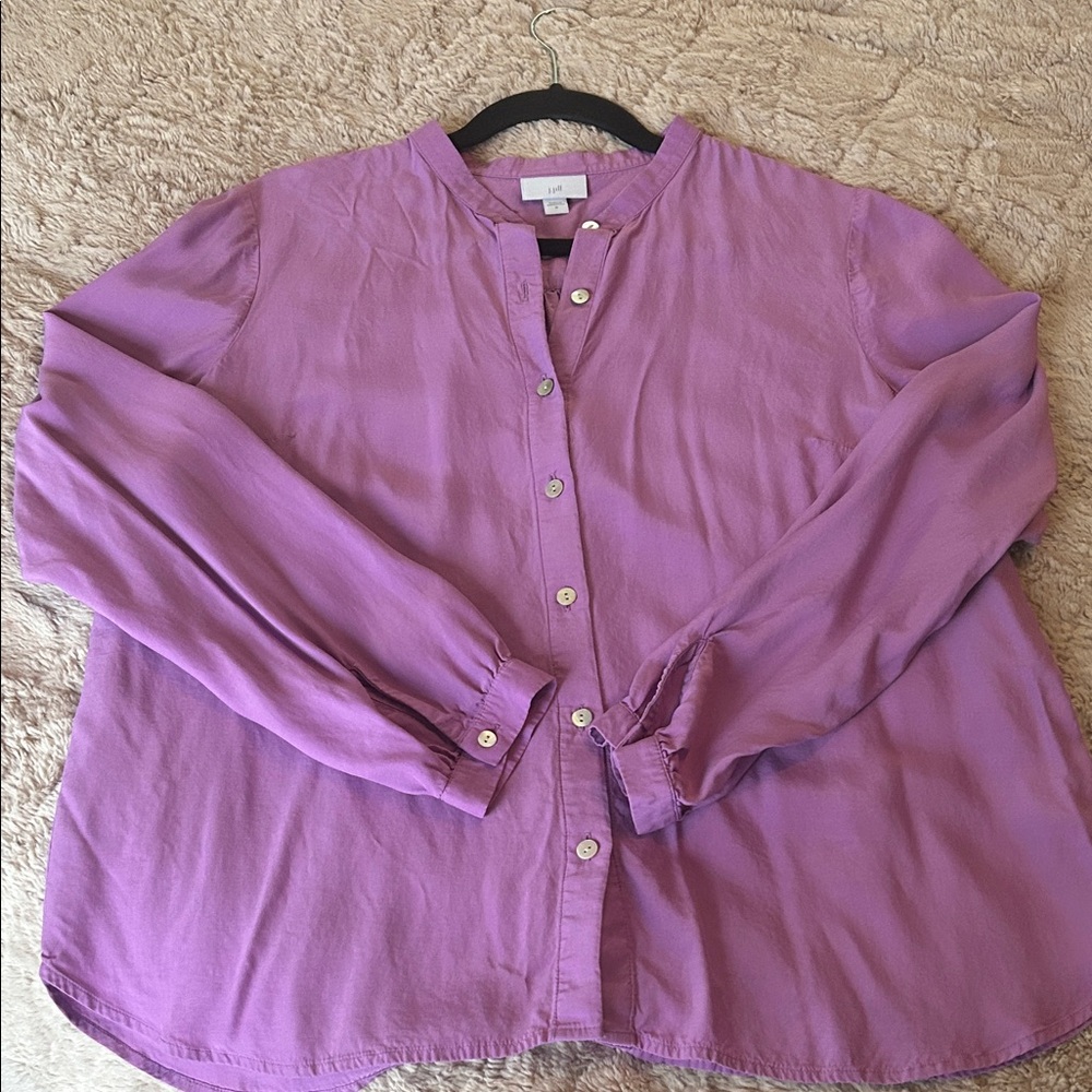 J. Jill Lavender Button Down Shirt